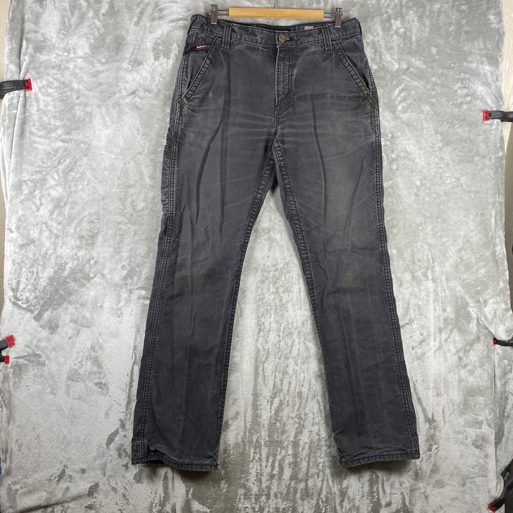 Ariat Work Pant Mens 33x36 Black M4 Low Rise Boot FR Flame Resistant 10023465